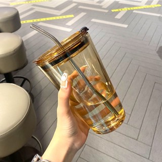 🥤750ML 櫻花玻璃杯 環保飲料杯 ins風 玻璃水杯 便攜 隨手杯 玻璃吸管杯 復古透明玻璃杯 買就送不鏽鋼吸管組