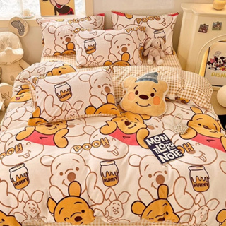 【Joybuy】迪士尼正版小熊維尼純棉床包組 史迪奇米奇單雙人床包組 被單枕套四件套 單人三件套北歐風簡約風日系韓系