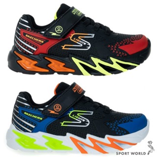 Skechers 童鞋 中童 大童 燈鞋 FLEX-GLOW【運動世界】400138LBKRD/400138LBKBL