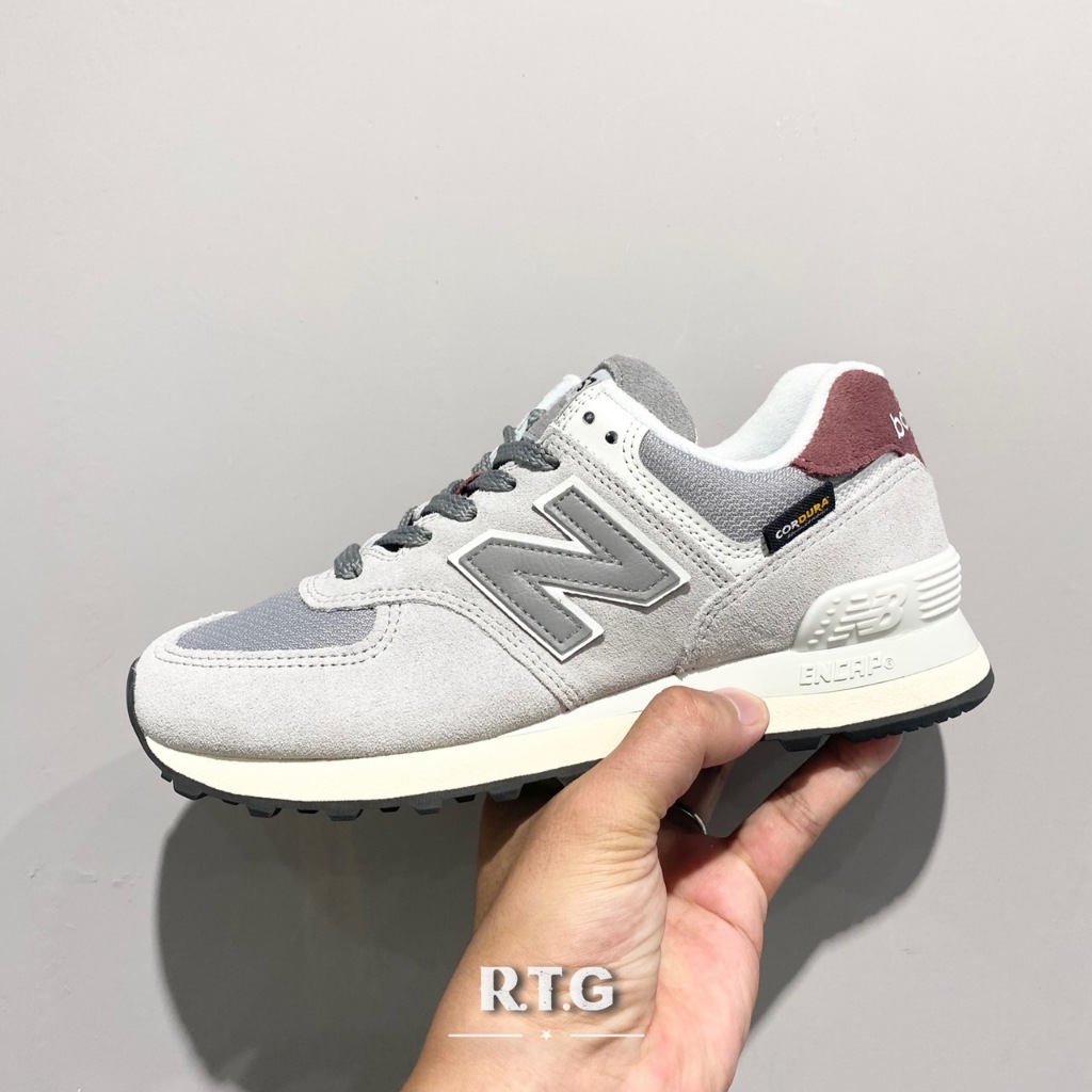 【RTG】NEW BALANCE 574 U574KBR 灰酒紅 復古 CORDURA 麂皮 拼接 NB574 男女鞋