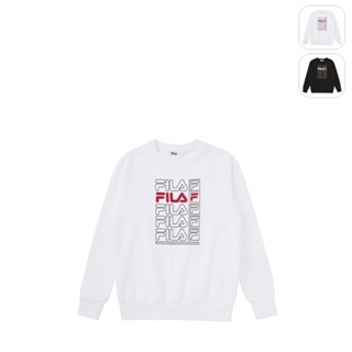 【FILA】KIDS 孩童款 運動長袖圓領上衣-白色 1TEW-8506-WT