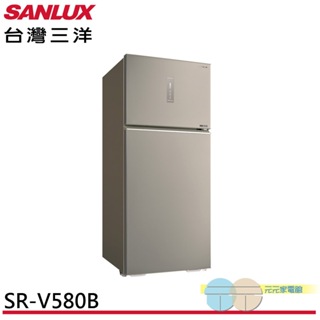 (輸碼94折 HE94KDT)SANLUX 台灣三洋 580公升一級變頻雙門電冰箱 SR-V580B