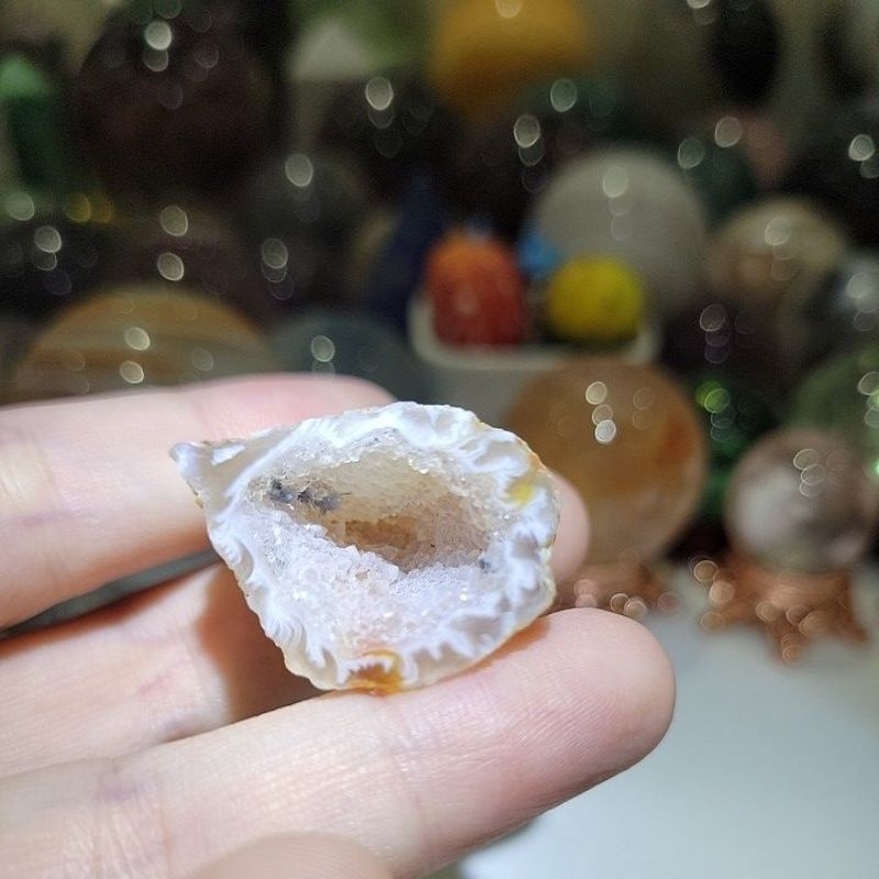 瑪瑙晶洞 迷你瑪瑙晶洞 微粉淡色系 約2.98×2.16公分