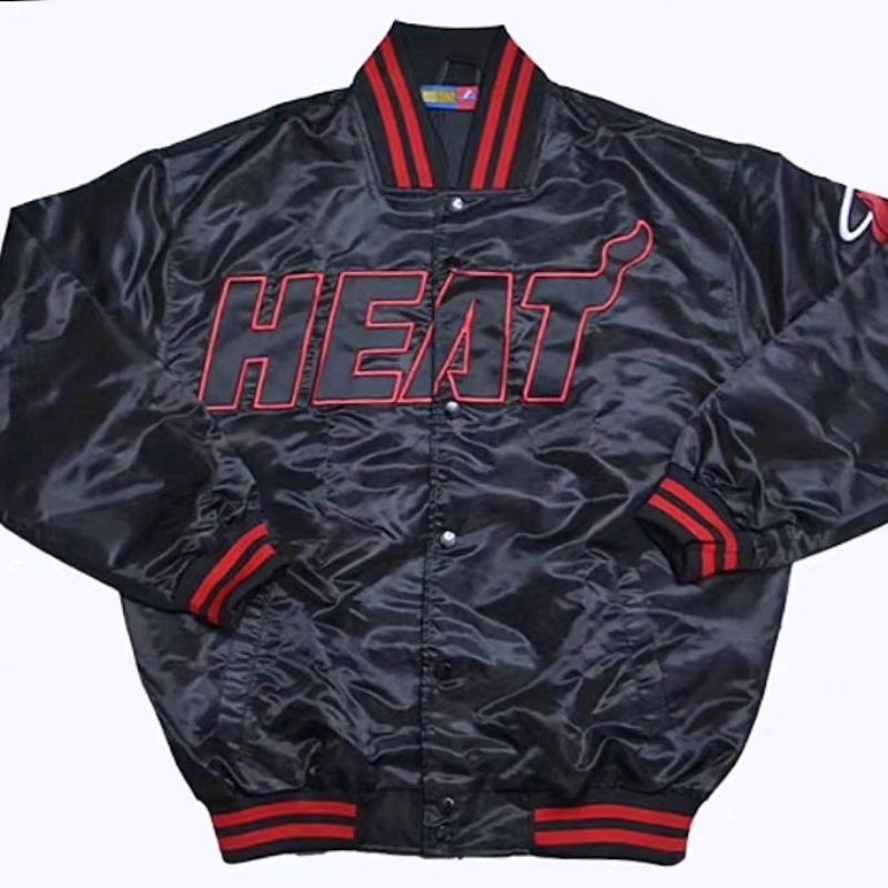 NBA HEAT 熱火隊 棒球外套 夾克 嘻哈 饒舌 大尺碼 尺寸:M~2XL