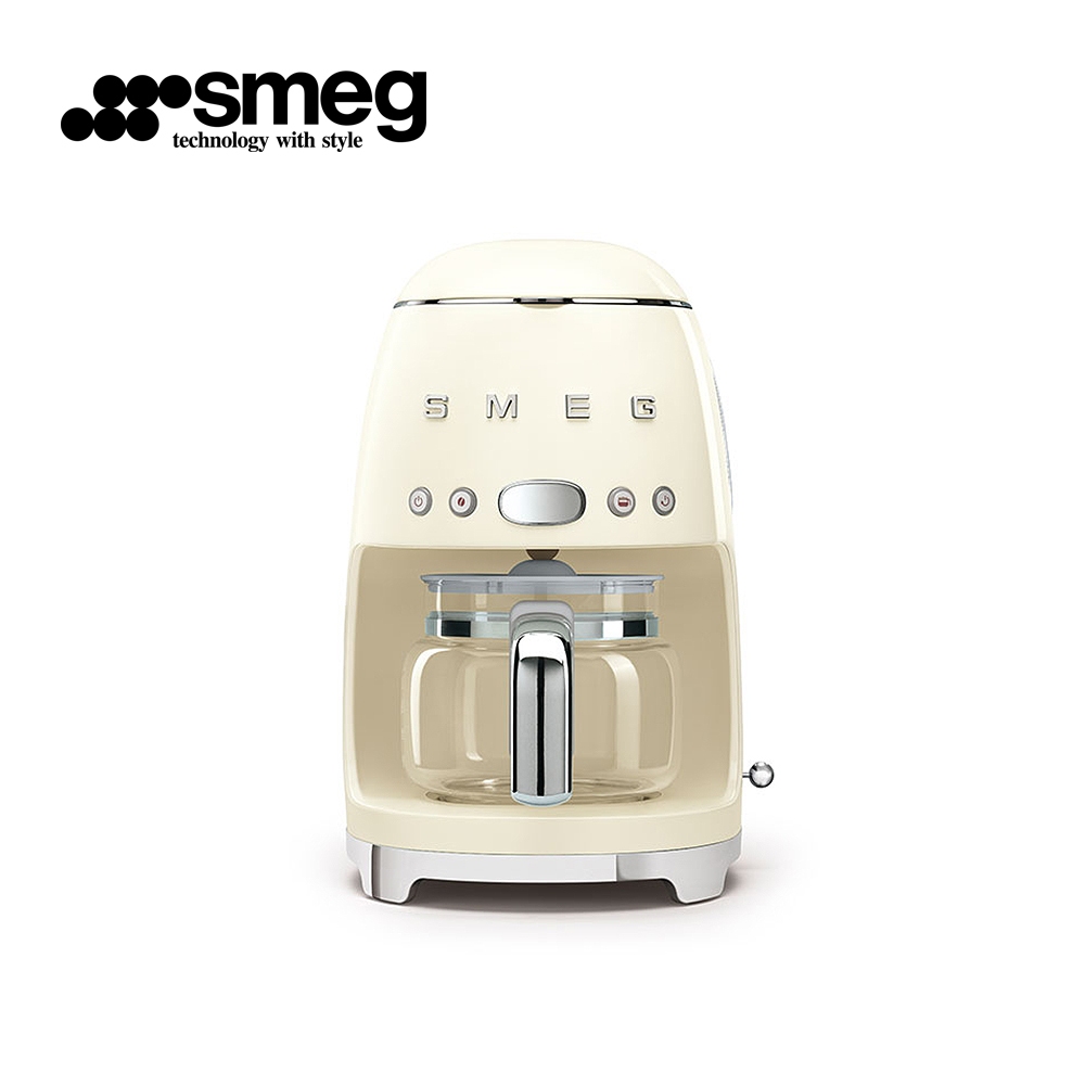 【SMEG】義大利濾滴式咖啡機-奶油色_DCF02CRUS