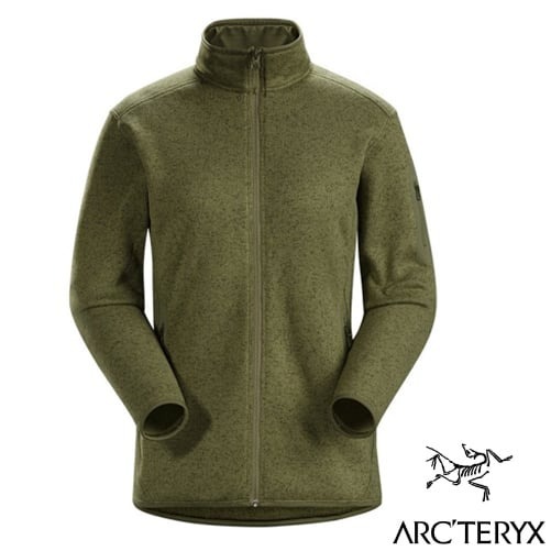 【ARCTERYX 始祖鳥】女 款 超輕類羊毛抗菌保暖刷毛外套(中層衣) 適登山健行_喬木雜綠_24085