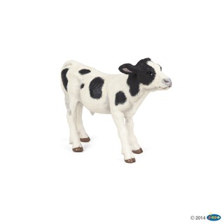 【法國PAPO純正品】51149 幼黑白乳牛 荷斯登牛_精緻模擬動物模型_農場夥伴_自然保育_益智玩具 生日教材_現貨