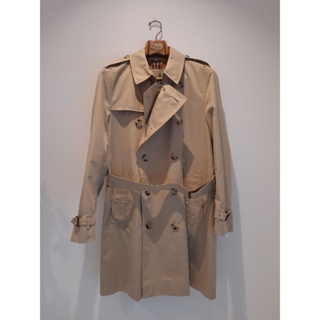 Burberry Kensington Trench Coat 52號 近全新 經典款風衣 大衣 中長版 蜜金色