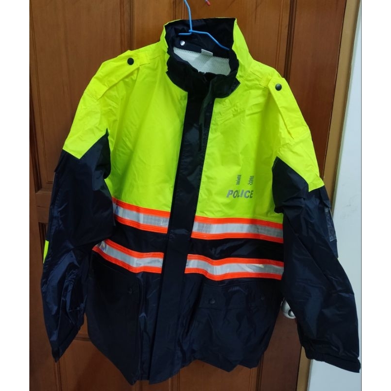 全新 警察制式勤務雨衣//警用雨衣雨褲雨帽XL一套