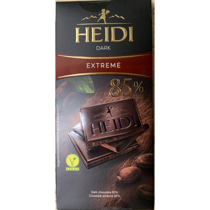 赫蒂 85% 黑巧克力 80公克