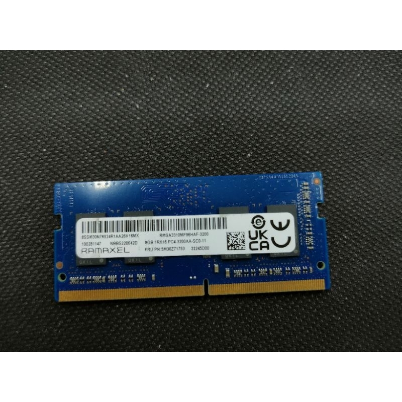 筆電記憶體 RAMAXEL DDR4-3200 8GB  (二手)