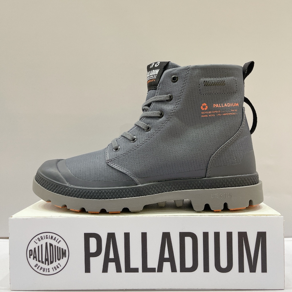PALLADIUM PAMPA RCYCL LITE+ WP+ 男生 灰藍色 輕量 防水 休閒靴 08848-006