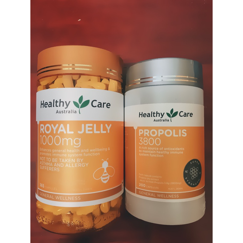 現貨（水粉彩)Healthy Care系列-皇家蜂王乳1000mg（365顆)/ 白金高濃度蜂膠3800mg（200顆）