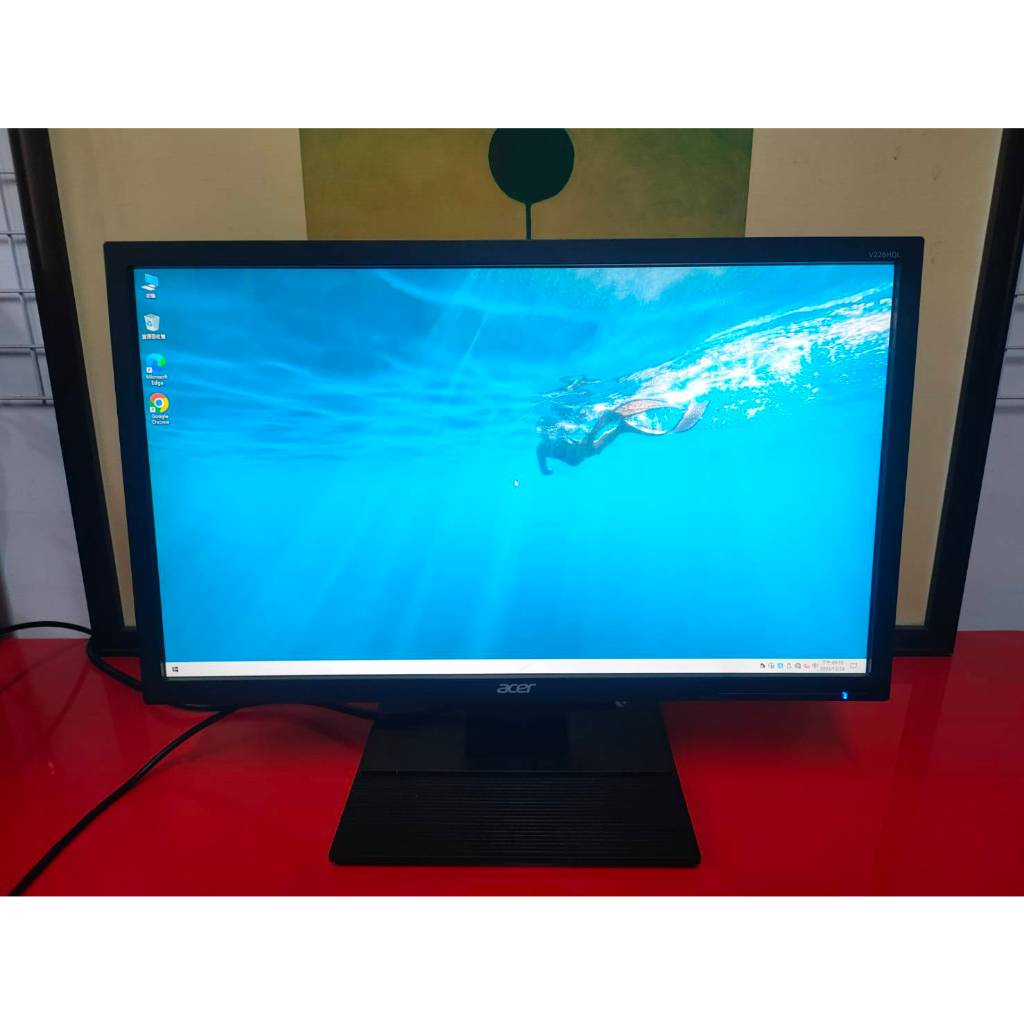 葛媽電腦 Acer22吋 LED螢幕 VGA/DVI 型號:V226HQL保1個月