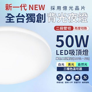 沐月燈飾｜ led吸頂燈 24w 40w 50w二段壁切調光 房間吸頂燈 星空吸頂燈 星鑽吸頂燈 客廳燈 吸頂燈
