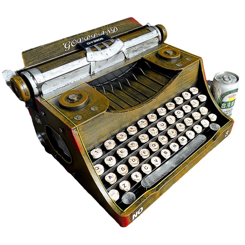 【台灣現貨】美式復古工業風鐵質大型老式打字機擺件裝飾擺飾品