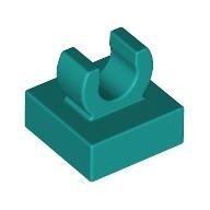 磚家 LEGO 樂高 深藍綠色 Tile 1x1 with Clip 平板附夾 上夾 U型 15712 44842