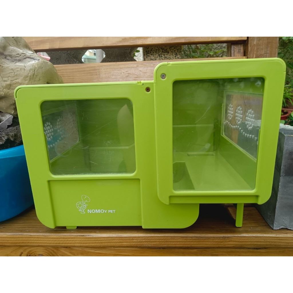 (二手) NOMOYPET 諾摩 烏龜缸 烏龜飼養箱 爬蟲類飼養箱 綠色