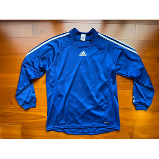 日製 Adidas 愛迪達 Climacool 透氣 天空藍 海軍藍 足球 熱身 長袖上衣 Jersey 日版M 美版S