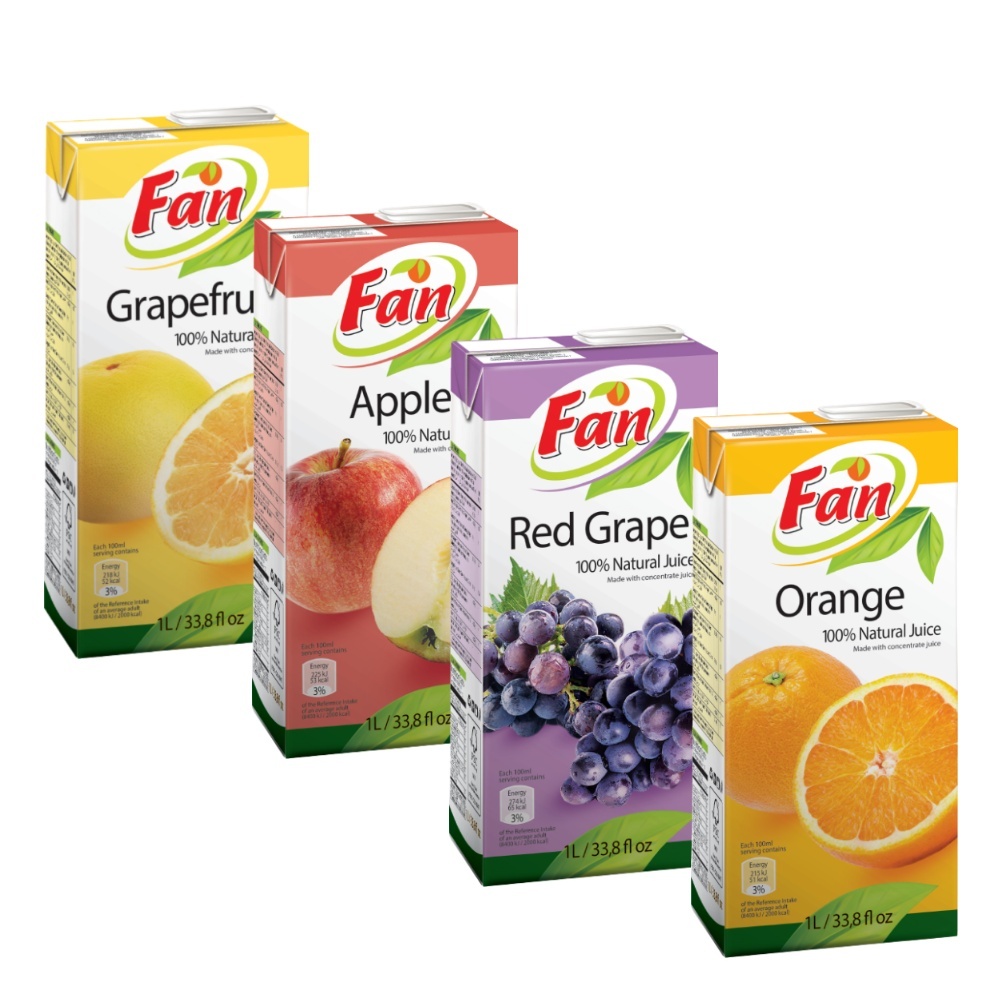 【Fan果芬】歐洲原裝進口100%純天然果汁1000mlx12罐/箱 (紅葡萄汁/蘋果汁/橙汁/葡萄柚汁)