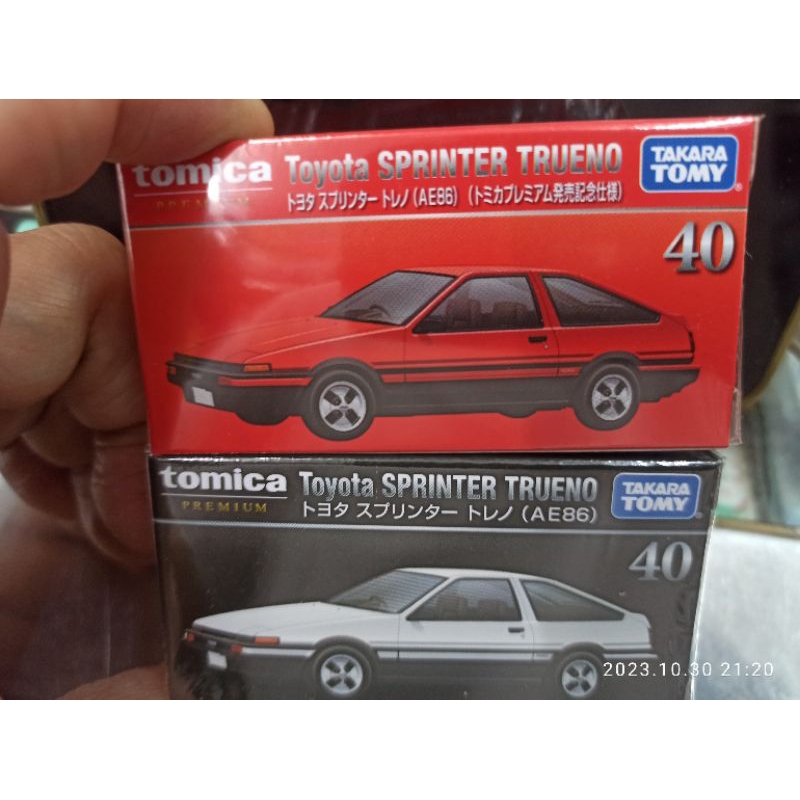 日版 TOMICA Premium 40 AE86 初回 紅 白色款一組 全新
