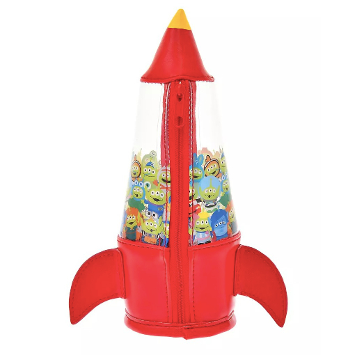 二手 火箭半透明 日本迪士尼 三眼怪 玩具總動員 筆袋 化妝包 收納袋 皮克斯 可愛 交換禮物 收藏 絕版品