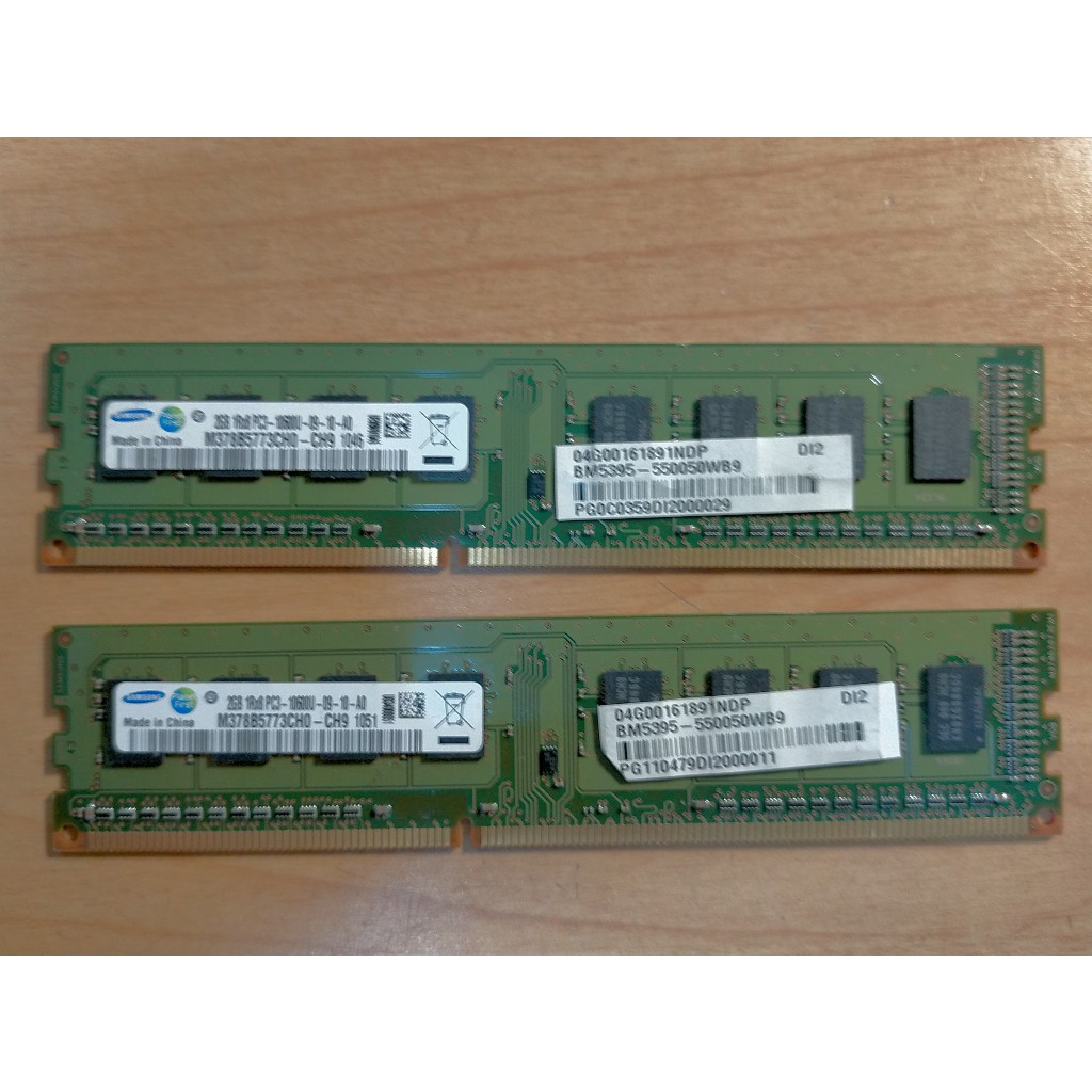 D.桌上型電腦記憶體- Samsung 三星DDR3-1600雙通道 2G*2共4GB不分售  直購價90