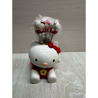 HelloKitty水果叉 造型水果叉 全新水果籤 不鏽鋼叉子 可愛水果叉 kitty水果叉子 小叉子桌面擺件 二手