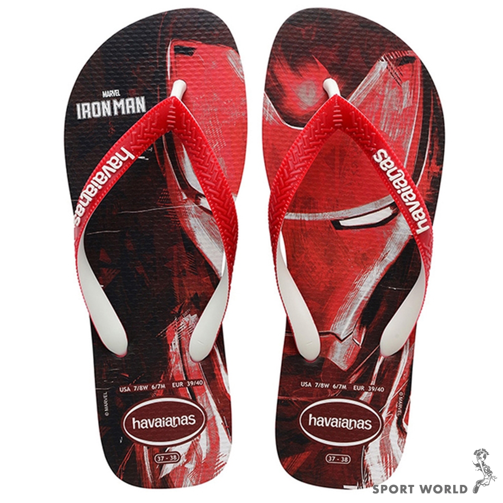 Havaianas 哈瓦仕 男鞋 拖鞋 夾腳拖 鋼鐵人 紅黑【運動世界】4139511-3456U