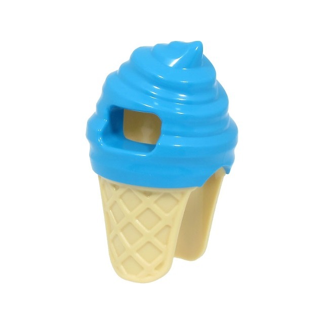 【樂高大補帖】LEGO 樂高 深蔚藍色 冰淇淋頭套 霜淇淋頭套 頭罩 頭盔【80678pb01/60314/60328】