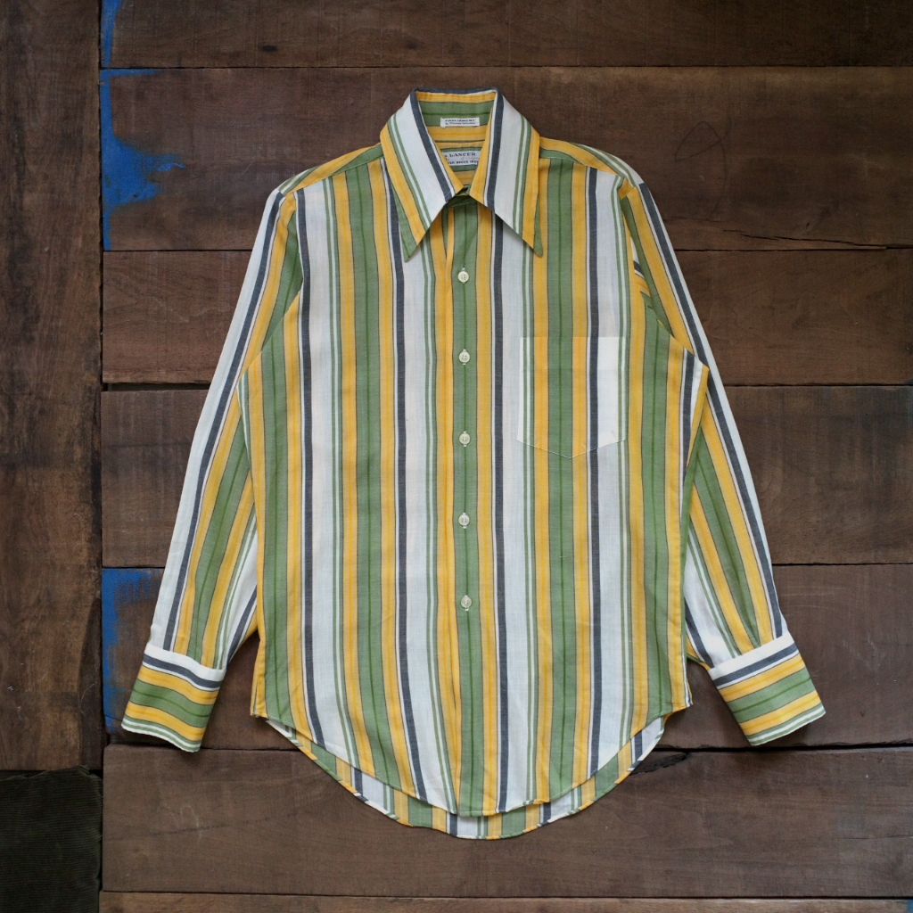 都市廢棄所 70s vintage arrow collar striped shirt (kimber)