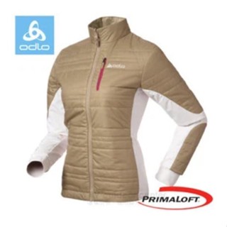 【ODLO】女 款 輕量透氣雙面保暖外套 Primaloft 薄外套 機能型風衣(非羽絨) 淺咖啡 524561