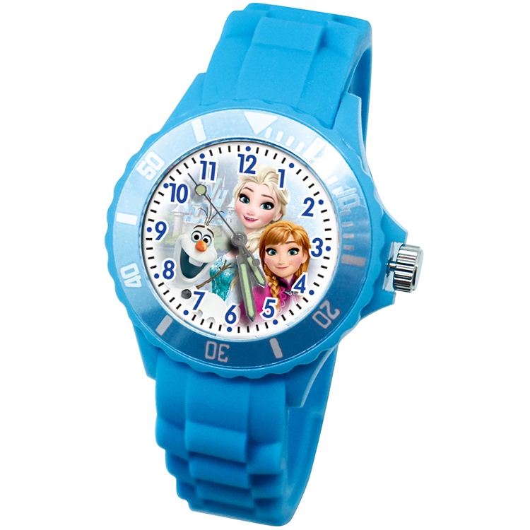 【冰雪奇緣】繽紛兒童錶_最佳夥伴  正版授權 兒童手錶 學習時間 轉圈趣味手錶 可愛錶 中型