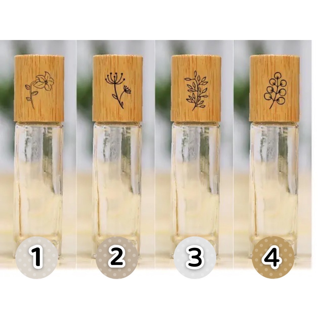 【容器】竹蓋 寶石滾珠瓶 彩色花草滾珠瓶🌈 10ml滾珠瓶 / 玻璃滾珠瓶 / 滾珠 / 空瓶 竹製【余老師創意工坊 】