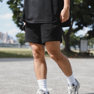 FOG FEAR Of GOD ESSENTIALS SWEATSHORT 純黑 棉短褲 棉褲【160BT232】