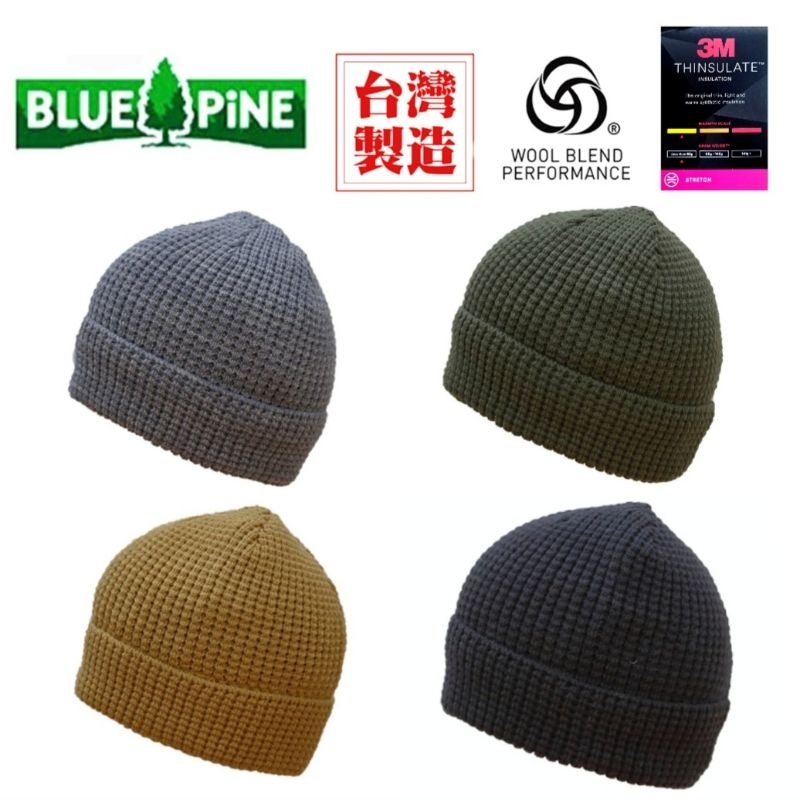 BLUE PiNE 3M™ Thinsulate鬆餅格紋羊毛帽B62304(毛線帽/編織帽/保暖帽)