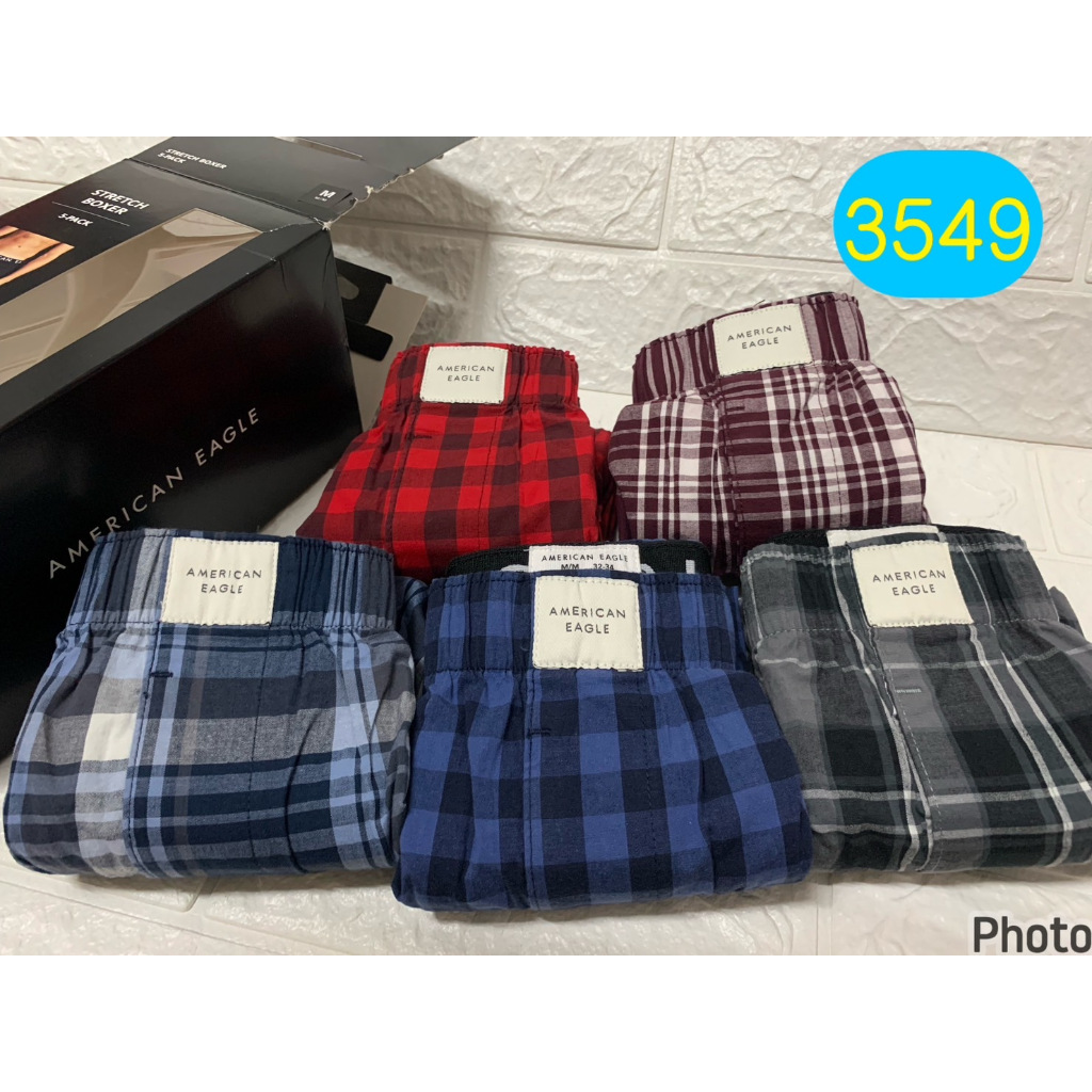 【現貨M 】AE 美國老鷹 5件組 四角內褲 4"寛鬆內褲 AMERICAN EAGLE NO.3549