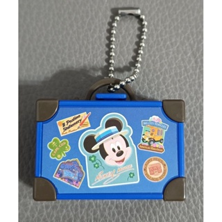 * 絕版 日本 Disney 迪士尼 米奇 行李箱 造型 珠鍊 吊飾 + 貼紙5張