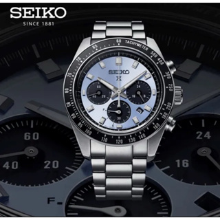 SEIKO精工 Prospex SPEEDTIMER 冰藍熊貓 太陽能計時腕錶(V192-0AH0U/SSC935P1)