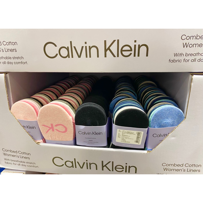 Costco好市多代購/Calvin Klein 女船型襪隱形襪6入組（編號5802404)