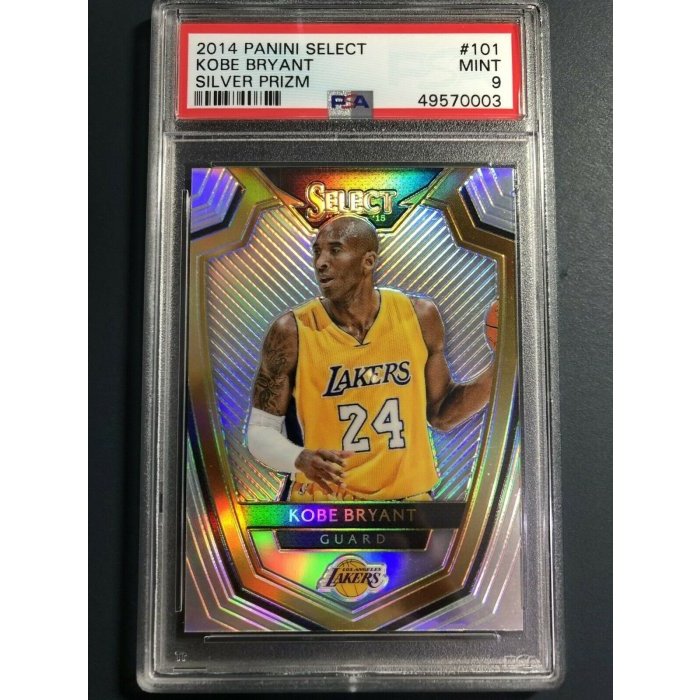 2014-15 Select Silver Prizm Premier #101 Kobe Bryant PSA 9球卡