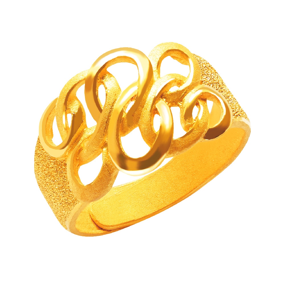 【元大珠寶】『好運降臨』黃金戒指 活動戒圍-純金9999國家標準2-0011