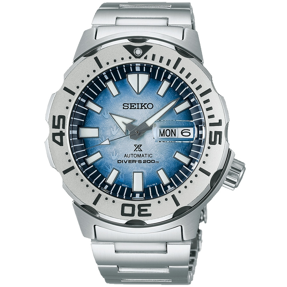 SEIKO精工 PROSPEX愛海洋 企鵝腳印潛水機械腕錶 (4R36-11C0H/SRPG57K1)  SK027
