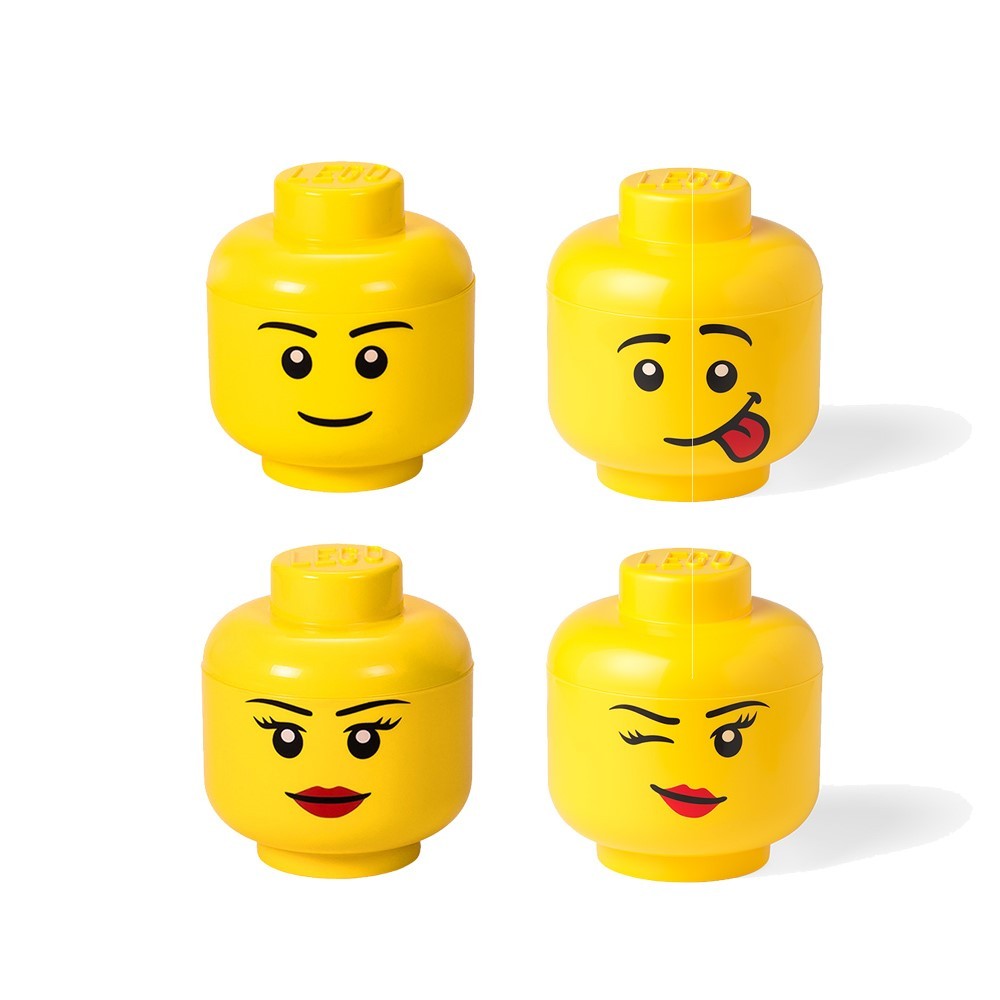 【樂狗】LEGO 迷你人偶頭收納桶 4個一組 (全新)