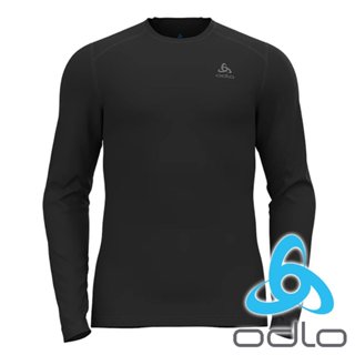 【ODLO瑞士】男 ECO銀離子基礎保暖型圓領上衣『黑』141252 排汗 快乾 運動 慢跑 登山 戶外 露營 排汗衣