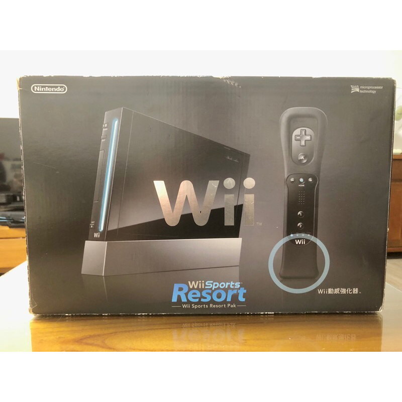 【二手】Wii 主機 黑色日規台灣代理版(無改機)+4手把搖桿+3動感強化器+3遊戲片+AV轉HDMI