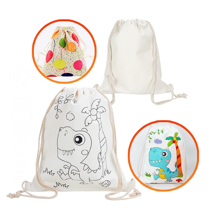 (現貨開發票)DIY兒童彩繪束口袋帆布背包(可水洗)(多款圖案)【888便利購】