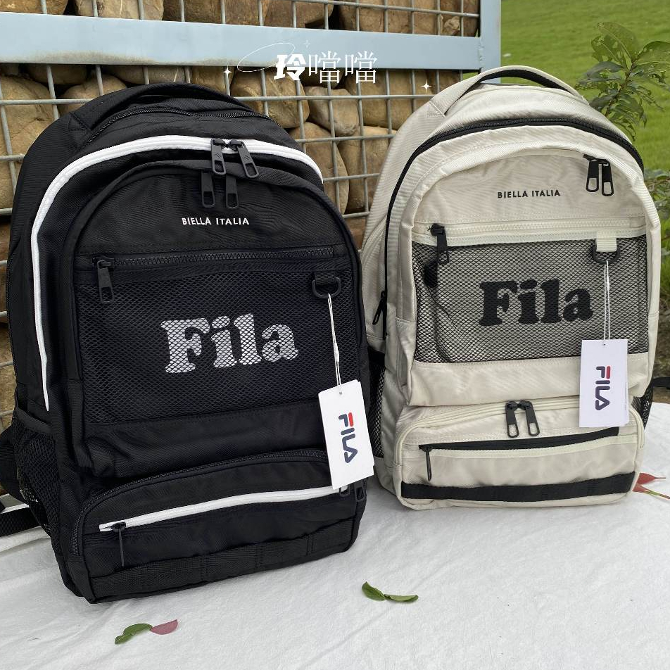 【玲噹噹】韓國FILA 後背包  大容量書包  多隔層  筆電背包    學生雙肩包  戶外  休閒背包