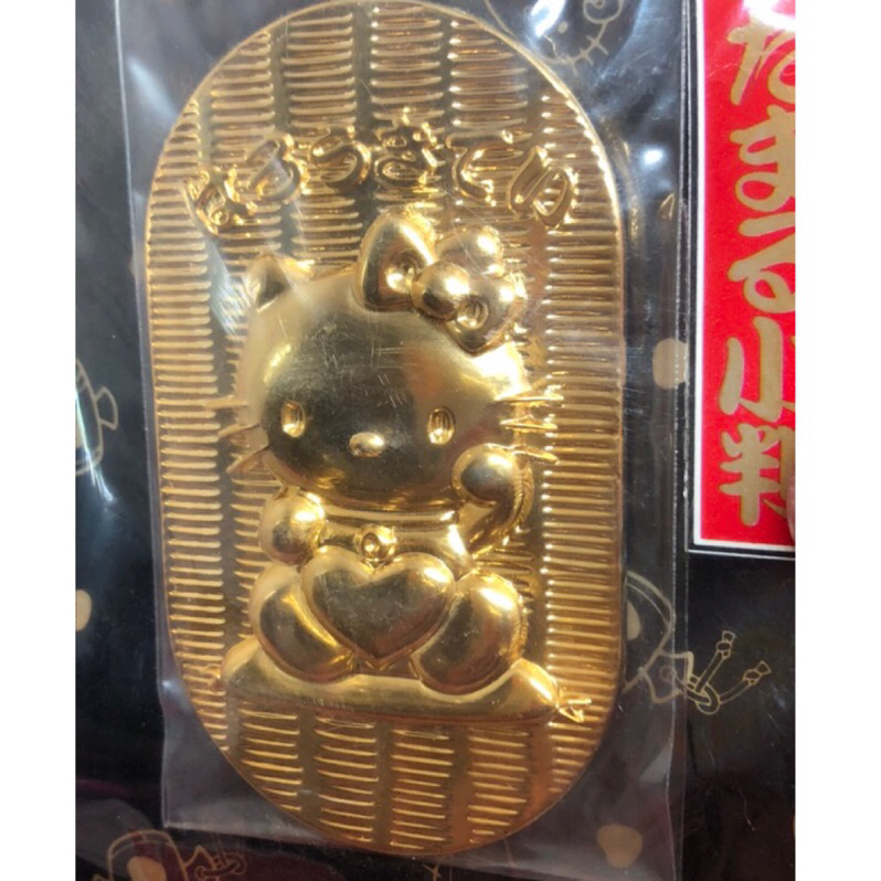 日本帶回來的早期Hello Kitty開運造型立體招財貓古錢幣造型收藏品不會褪色因為很久了安