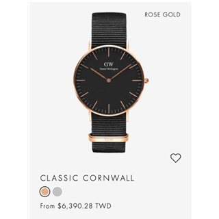 DW - Daniel Wellington CLASSIC CORNWALL 黑金配色 台灣專櫃購入